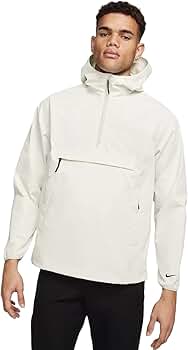 Nike mens repel unscripted anorak 1/4 zip golf jacket WHITE